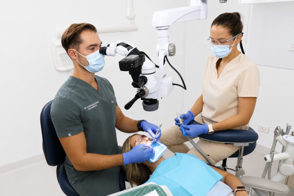 Endodontist North Brisbane treating patient